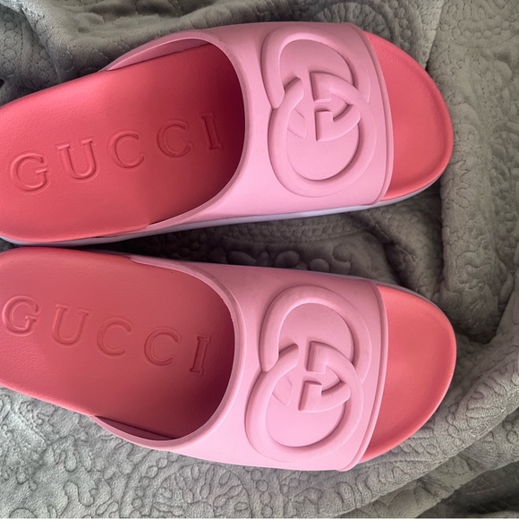 Gucci soft slippers rubber Pink - Picture 5 of 5